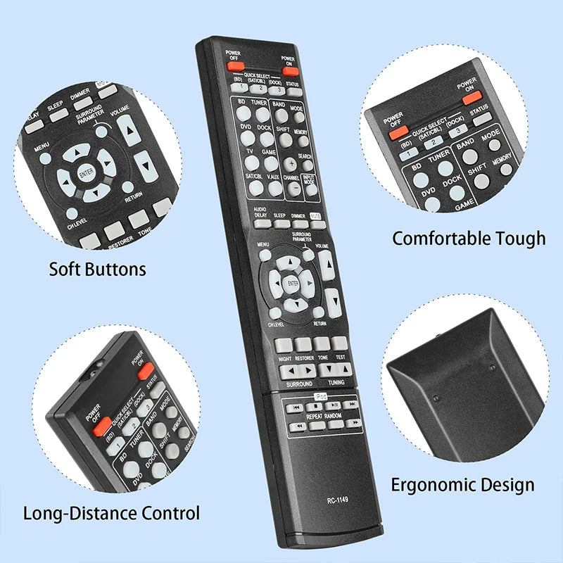 RC-1149 Replacement Remote for AVR-390 AVR-391 AVR-591 AVR-930 AVR-1310 AVR-1311 Denon AV Receiver