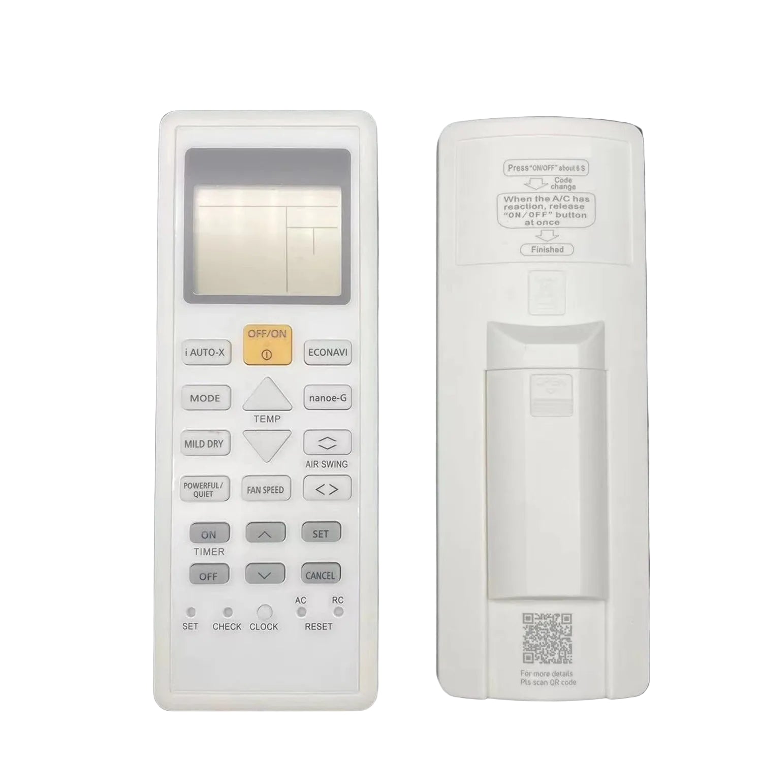 Panasonic A75C Series Universal Replacement Remote Control for Air Conditioning Systems