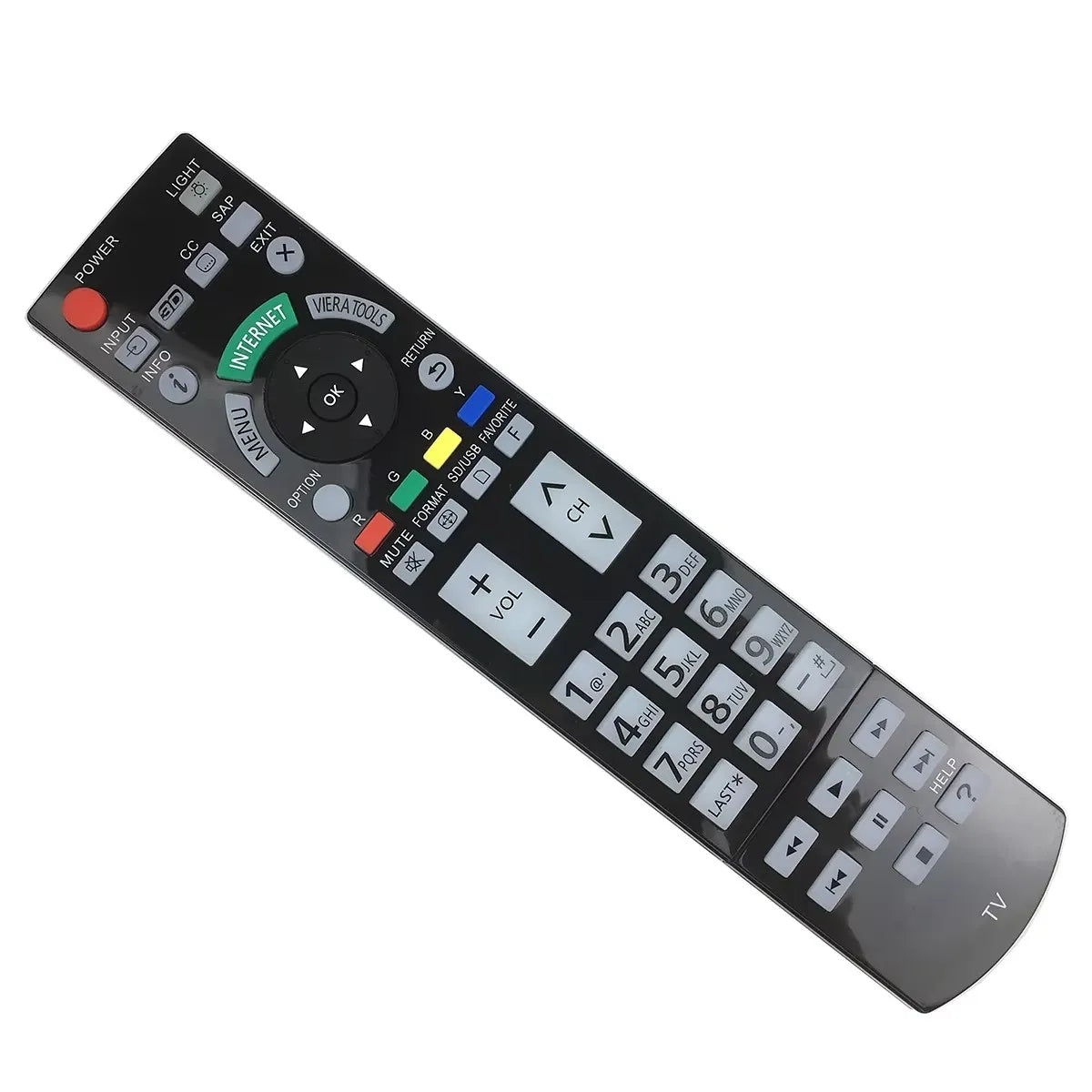 Panasonic N2QAYB000703 Replacement Remote Control for Smart LED Plasma Televisions