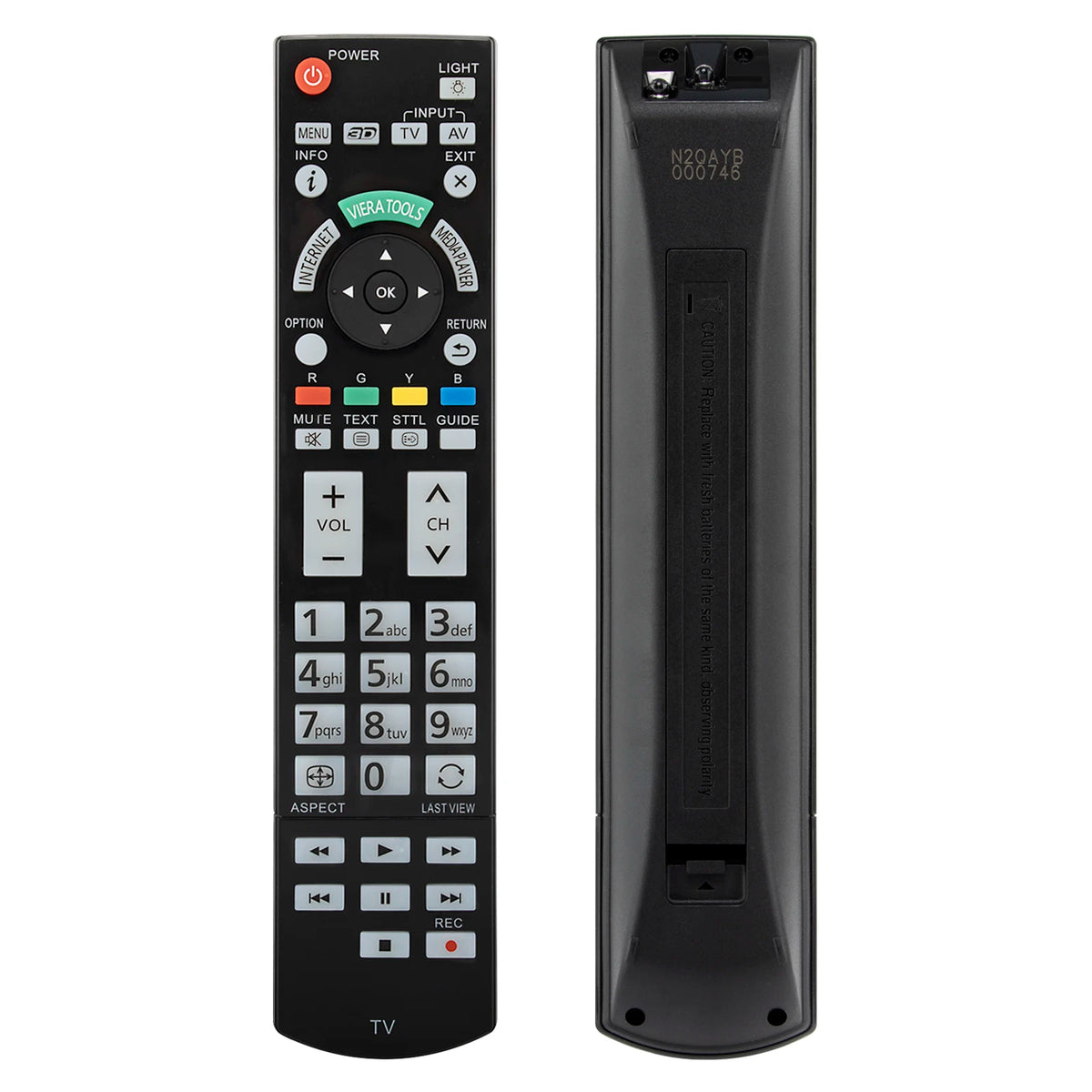 N2QAYB000746 Replacement Remote for Panasonic TH-L47DT50A TH-L42ET50A TH-L55WT50A TH-P50ST50A TV