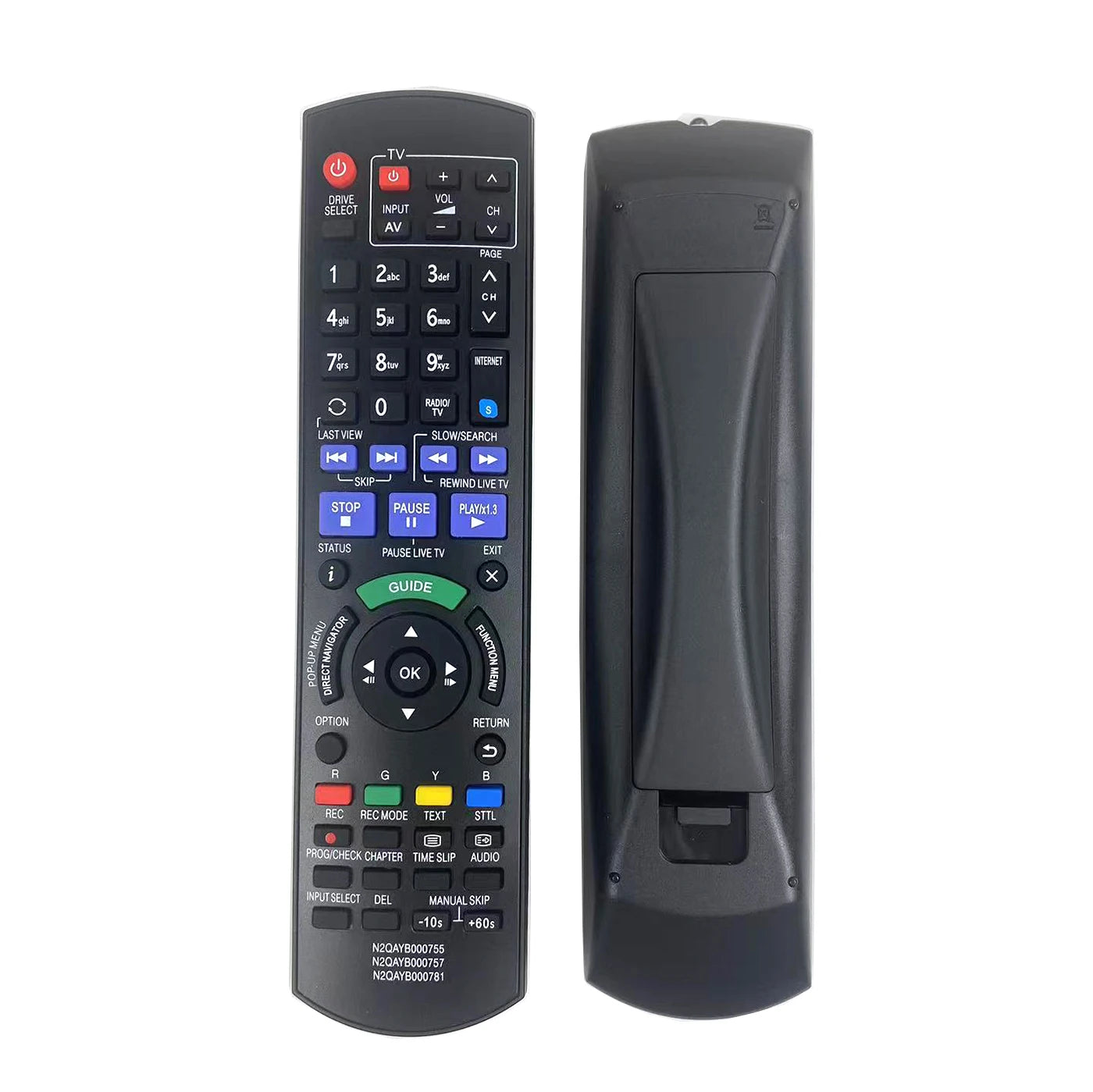 N2QAYB000755 Remote for Panasonic Blu-ray Disc Recorders: DMR-BWT720, BWT820, BWT730, BWT945, BWT835
