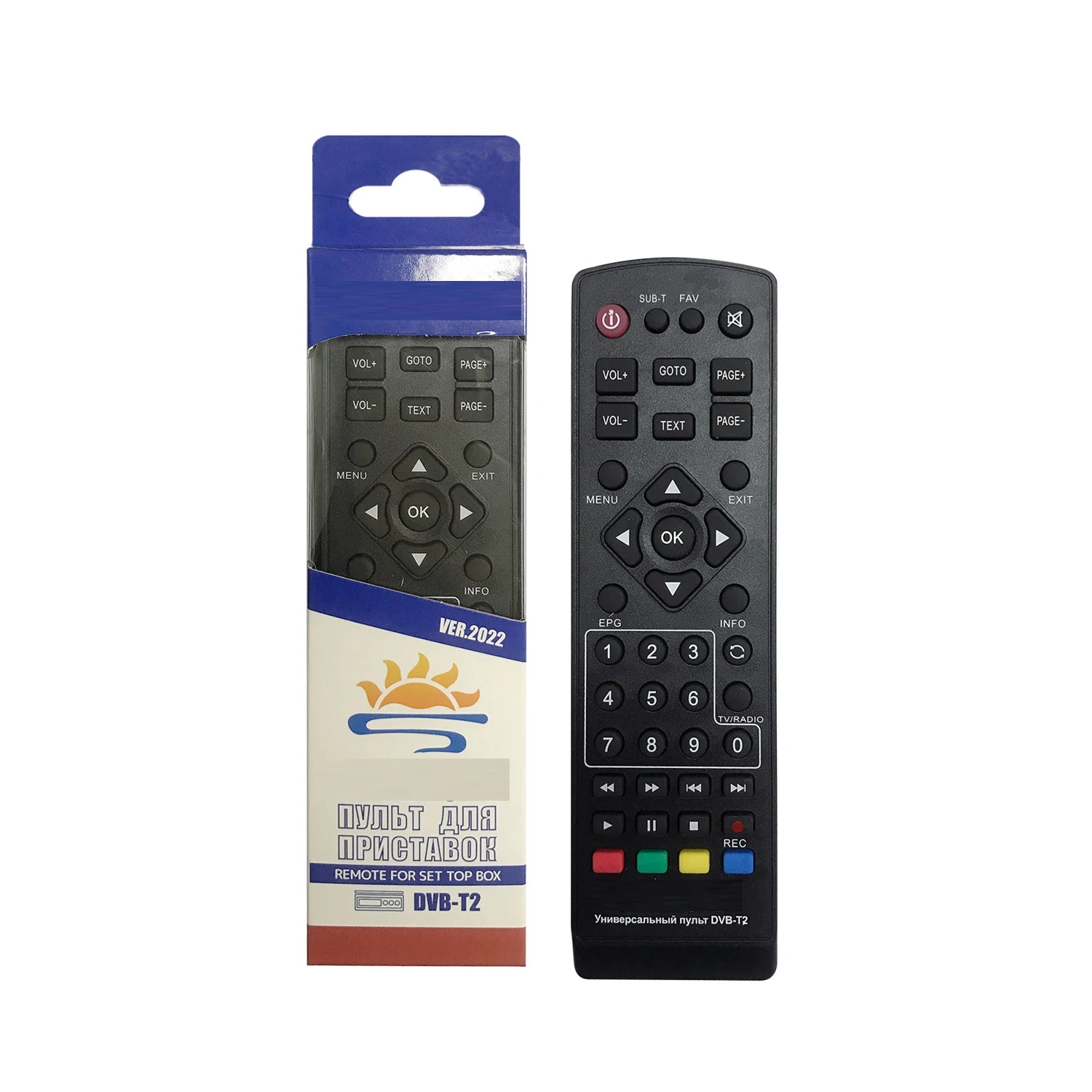 Universal DVB-T2 Set-Top Box Remote Control for Eurosky Eplutus Golden Media Hyundai HD Box GI EVO