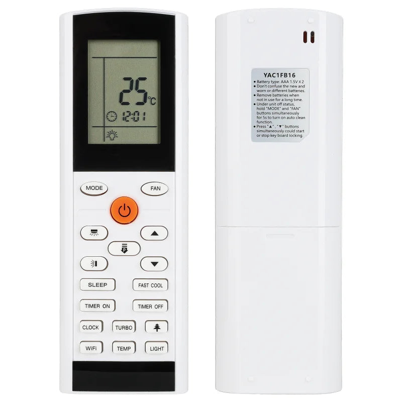 YAC1FB16 Replacement Remote Control for YACIFBI YACFB YAC1FB Gree Air Conditioner Heat Pump A/C