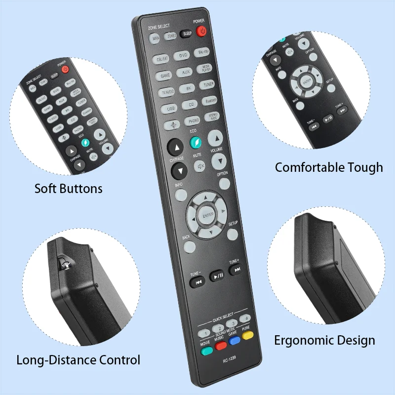 RC-1239 Replacement Remote for AVR-S760H AVR-X3800H AVR-X4700H AVR-X4800H Denon AV Receiver