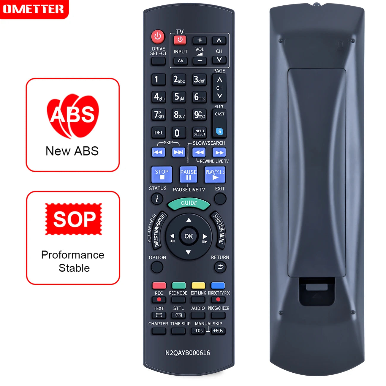 N2QAYB000616 Replacement Remote for Panasonic Blu-ray & HDD Recorders