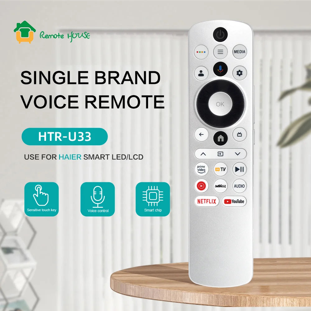 Voice Remote Control Replacement RM-L1797 Compatible with 4K Smart TV Models Featuring Voice Search