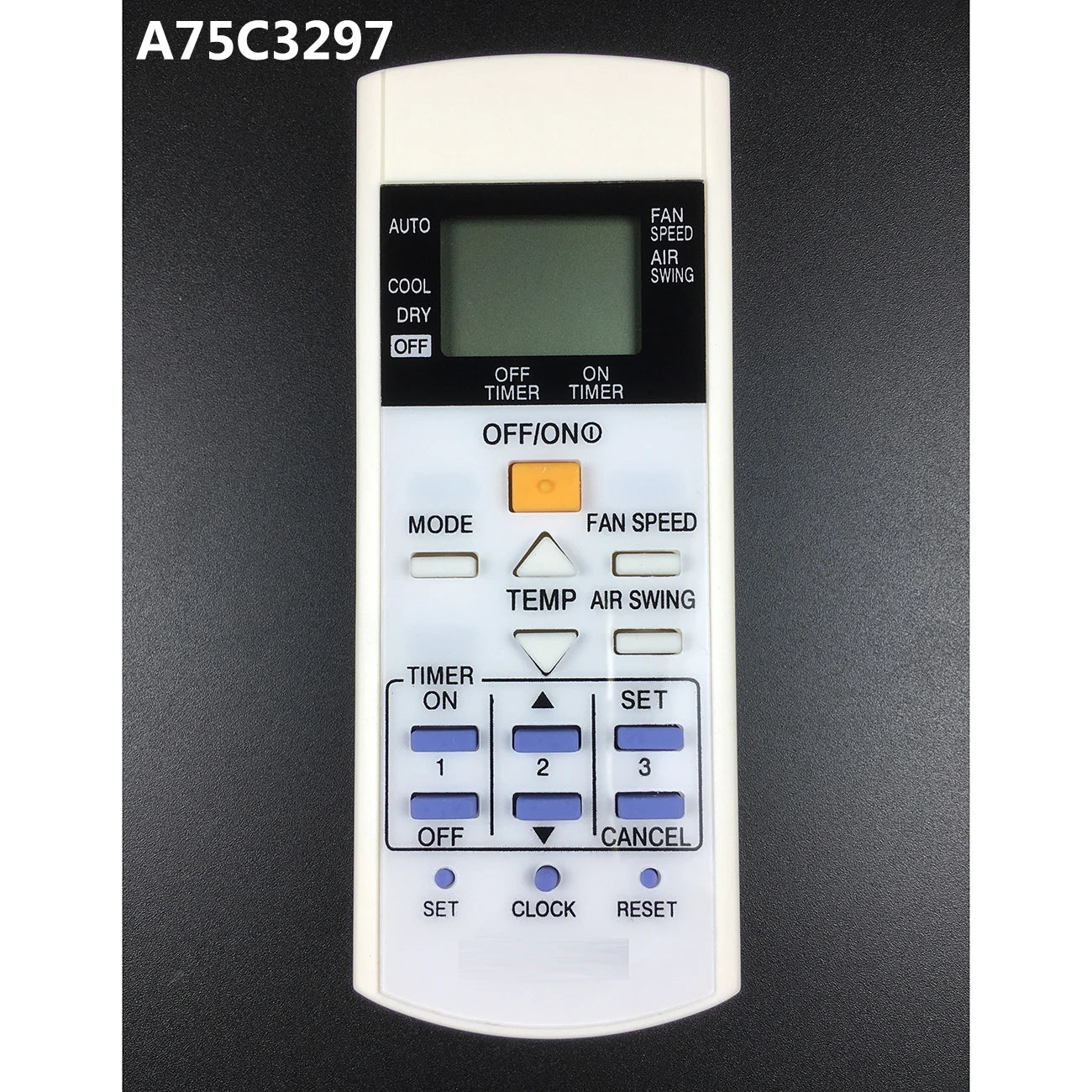 Panasonic A75C3297 Replacement Remote Control for Split Air Conditioner Systems