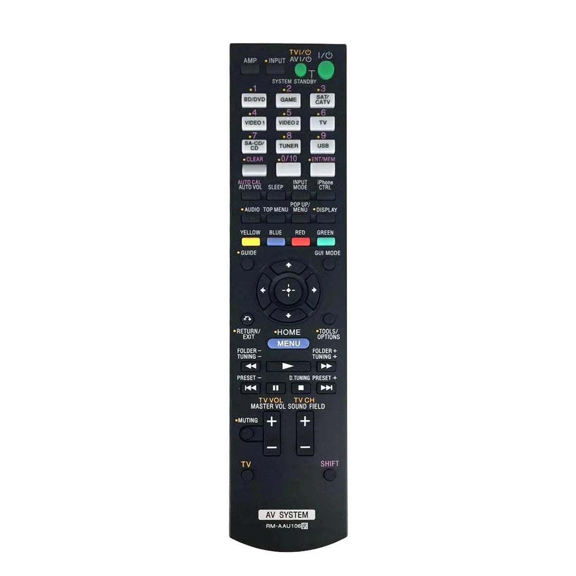 Sony RM-AAU106 Replacement Remote Control for STR Series AV Receiver Systems