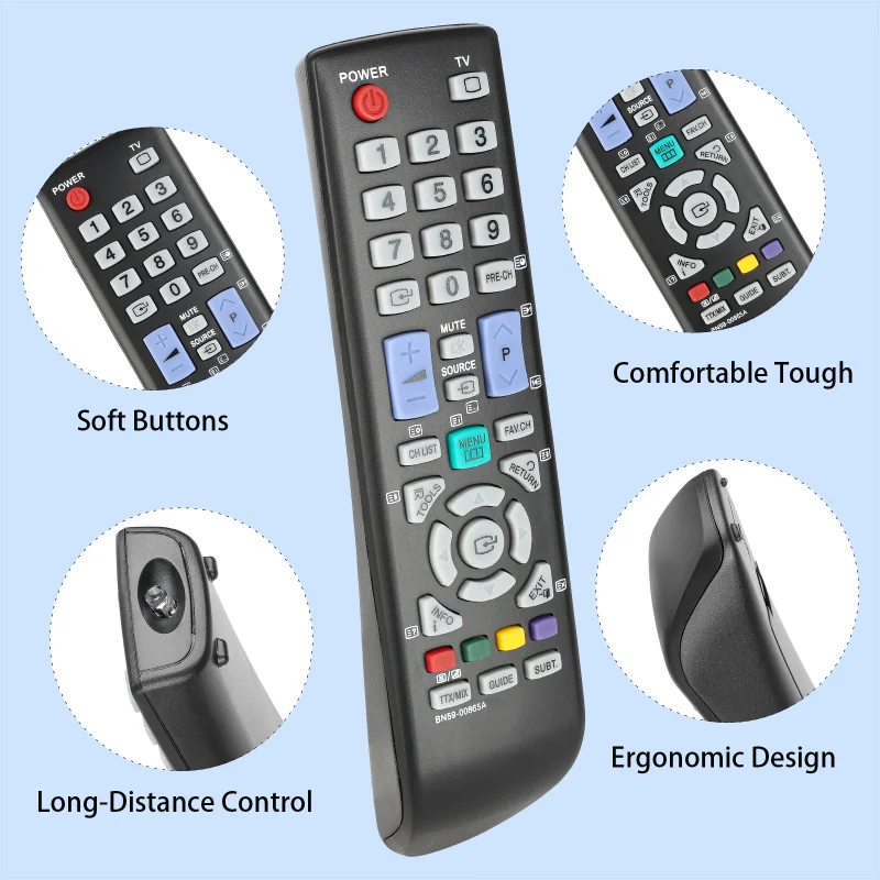 BN59-00865A Replacement Remote Control for LE19A656 LE22B350 LE22B450 LE26B350 Samsung TV