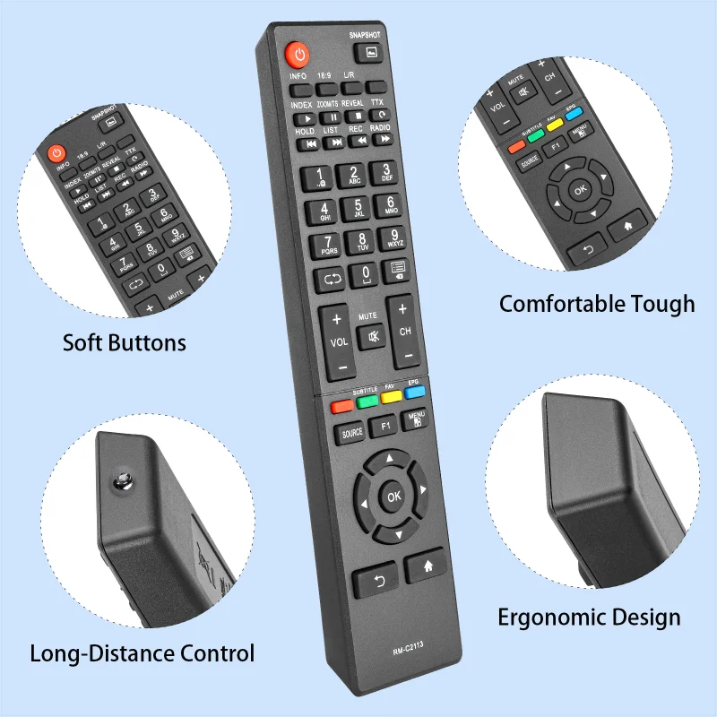 RM-C2113 RMC2113 Replacement Remote for LT-42N552A LT-43N552A LT-49N552A LT-55N552A JVC TV
