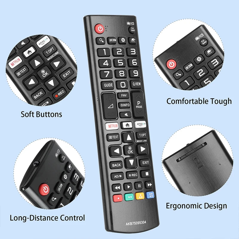AKB75095304 Replacement Remote Control for 32LK610B 43LK6100 49LK6000 OLED55C8 LG Smart TV