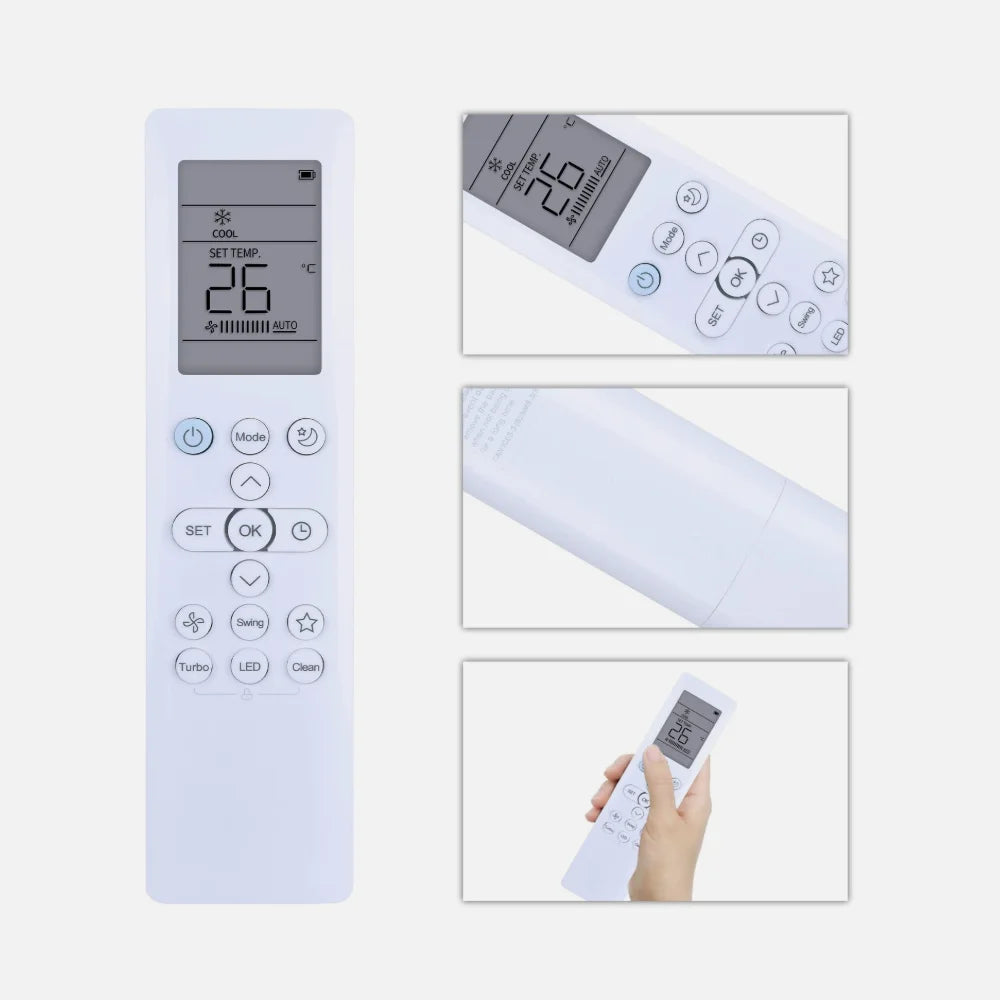 RG10B(E2)/BGEF Replacement Remote Control for Midea Air Conditioner Heat Pump A/C Air Conditioning System