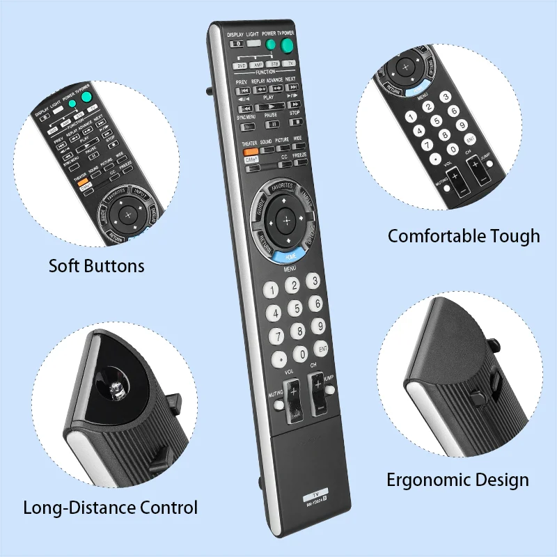 RM-YD024 Replacement Remote Control for KDL40Z4100 KDL40XBR7 KDL52XBR7 KDL70XBR7 Sony TV