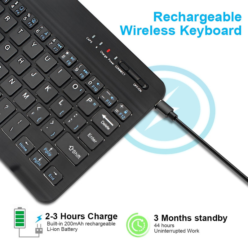 Mini Bluetooth Keyboard Wireless Russian Keyboard Tablet Spanish Rechargeable Keyboard
