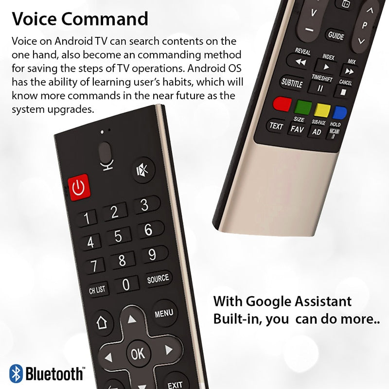 HS-7700J for Skyworth Coocaa Voice Android Smart TV 58G2A G6 E6D E3 S5G Netflix Google Play