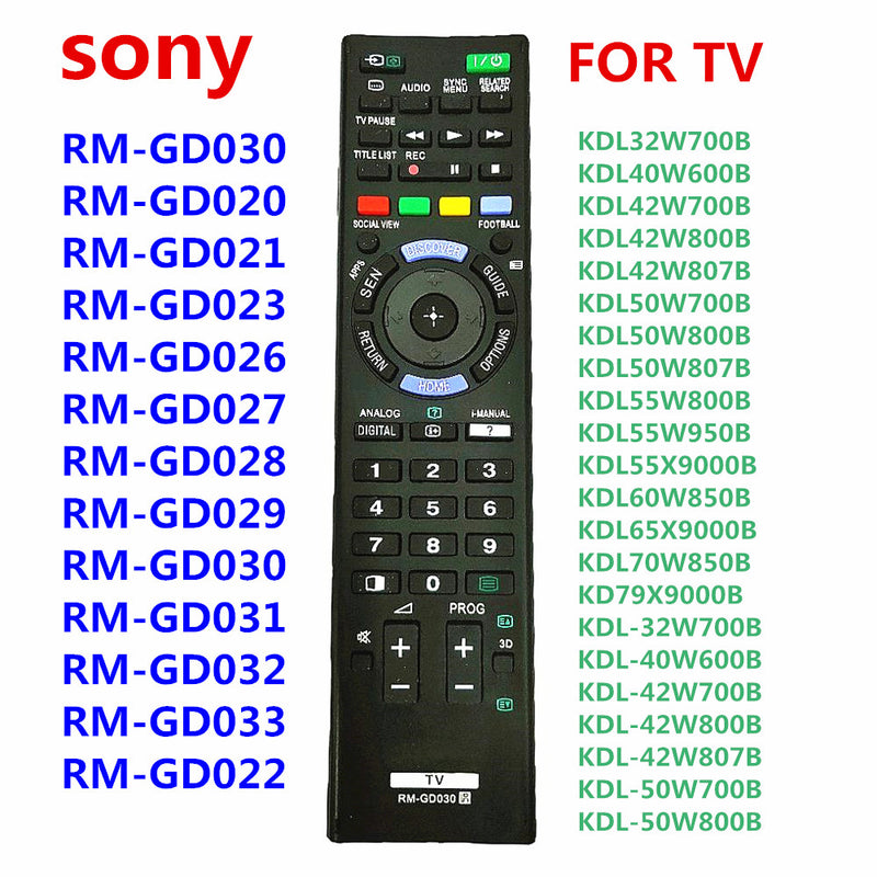 RM-GD030 Remote for SONY Smart TV Control RM-GD023 GD033 RM-GD031 RM-GD032 RM-GD027