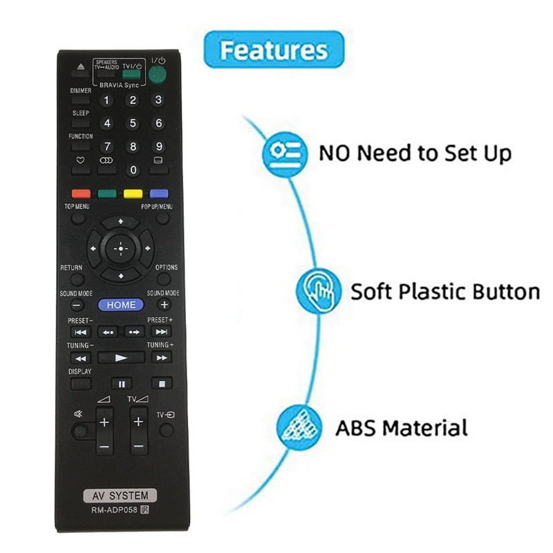 RM-ADP058 Remote Control for Sony Home Theater Blu-Ray Remote Control