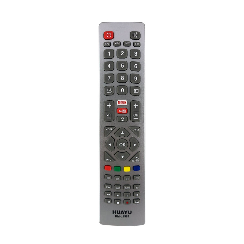 Universal Remote Control for Sharp YouTube, NETFLIX, Google Play 3D Smart TV No Programming Required